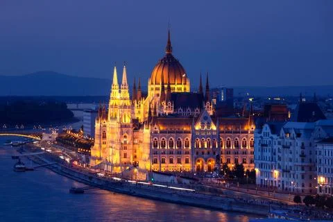 Night time in Budapest Stock Photos
