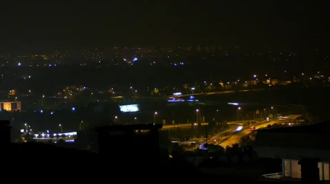 Night Time  City Roads Video stock 37382644