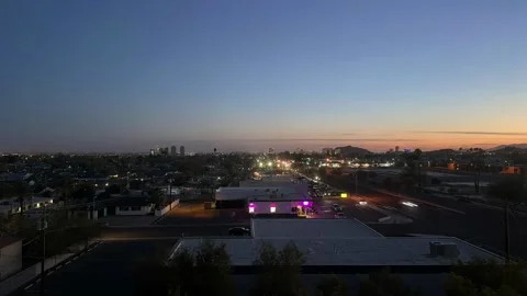 Night time in the city - Stop motion in Phoenix, AZ, USA Stock Footage 310573947