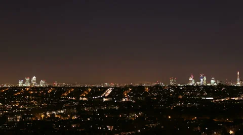 Night Time Cityscape Time Lapse. 4K / UHD Video stock 35367566
