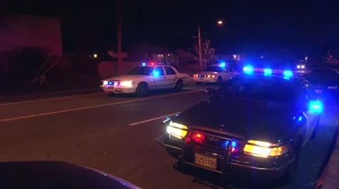 Night Time Crime Stock Footage 12568498