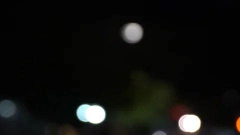Night time driving bokeh backplate - side view Vidéo 119221982