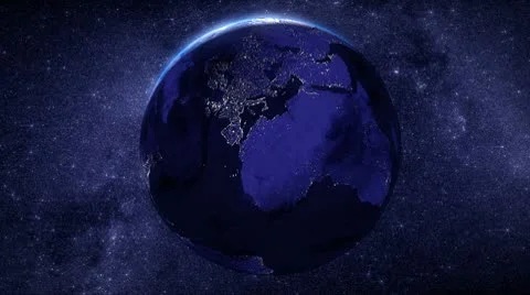 Night-time Earth Stock Footage