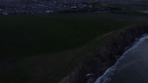 Night time English beach with cliffs Stock-Footage 188859685