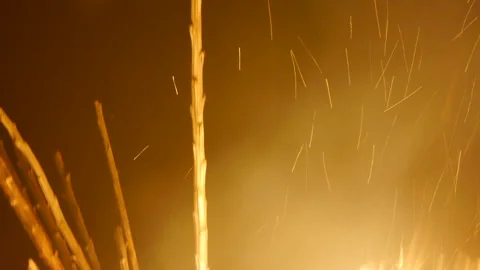 NIGHT TIME FIRE Stock Footage 183407861