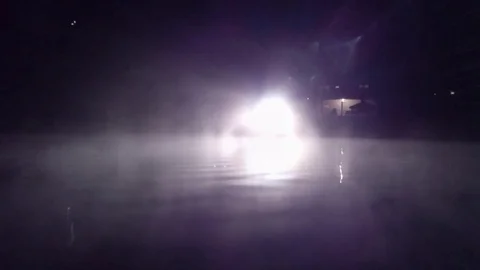 Night Time Fog Stock Footage 82618121