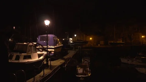 Night time in harbour (2) Stock-Footage 71390765