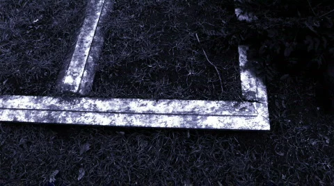 Night time headstone Stock-Footage 340281