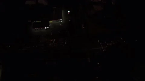 Night Time Intersection pan Stock Footage 221114408