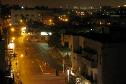 Night Time Laps in Tel Aviv 01 Stock Footage 540040