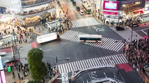 Shibuya Cross Lapse Time Stock Video Footage | Royalty Free Shibuya ...