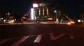 Night time lapse, cars leave light traces, moving on crossroads HD Footage