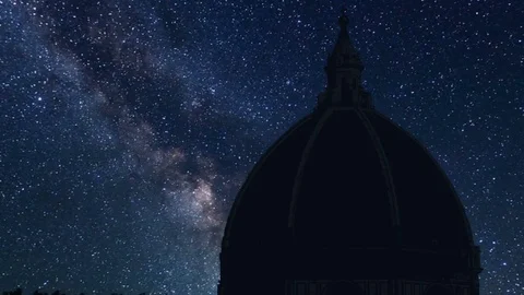 Night time lapse of the cathedral Santa Maria Maggiore, Florence Stock Footage 112223828