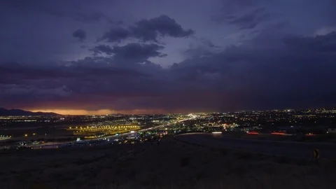 Night Time Lapse of a City Stock Footage 73900249