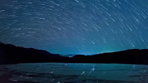 Night Time Lapse at Hierve el Agua,  Mexico Stock Footage 143630110