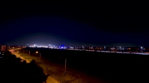 Night Time lapse of Highway with Fast moving traffic Stock Footage 288701482