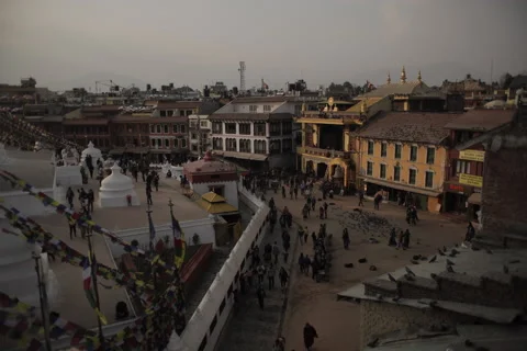 Night Time Lapse in Kathmandu Video stock 51528970