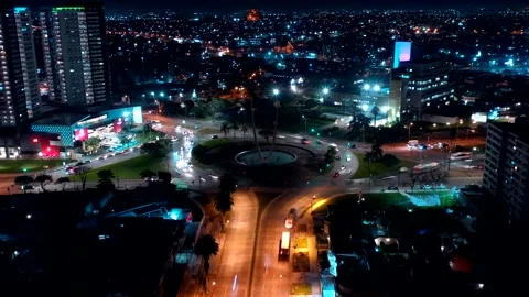 Night time lapse monument intersection 库存影片 157890972