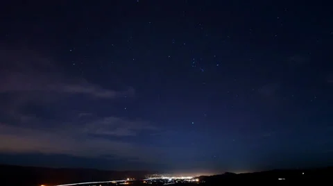 Night Time-Lapse of Morgan Hill, California Stock Footage 39055069