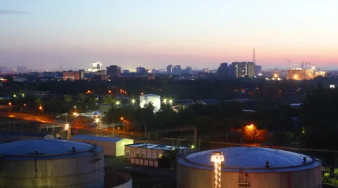 Night Time Lapse Moscow Video stock 64896481