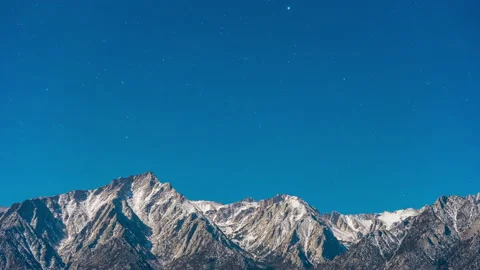 Night Time Lapse of Mountain Range Stock Footage 153694767