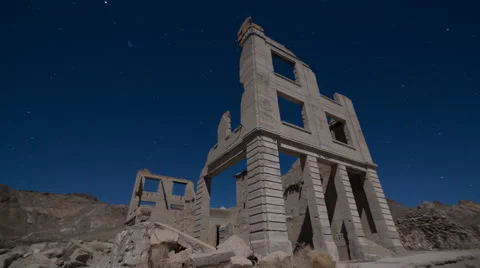 A night time-lapse in Rhyolite Ghost Town. Vidéo 58477173