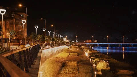 Night Time Lapse On The River Vidéo 119020963