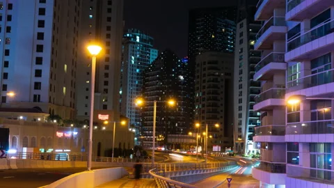 Night time-lapse road view Stock Footage 131262677