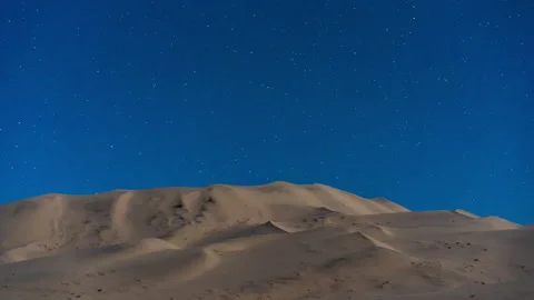Night Time Lapse of Sand Dunes Stock Footage 153633799