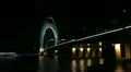 Night Time Lapse Shot of Guangzhou Skyline and Liede Bridge Iconic Landmarks HD Footage