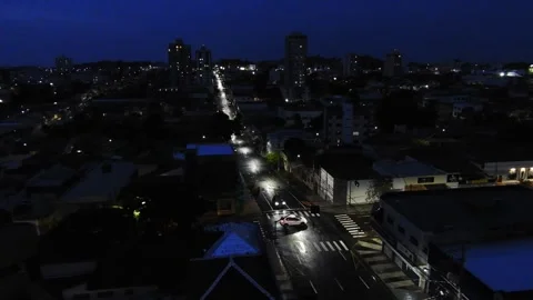 Night time lapse of the skyline view of the Marilia city Video stock 272621877