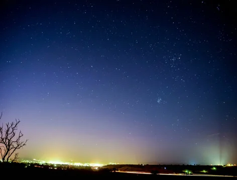 Night time lapse of star trails Stock Footage 35499331