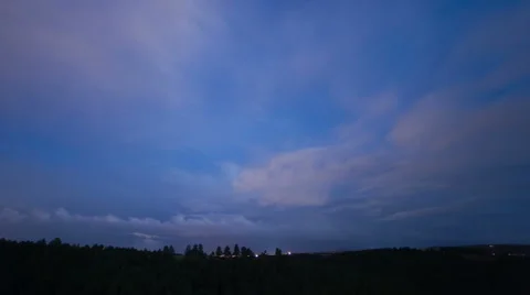 Night Time Lapse of Storms and Chaotic Clouds Stock Footage 54720999
