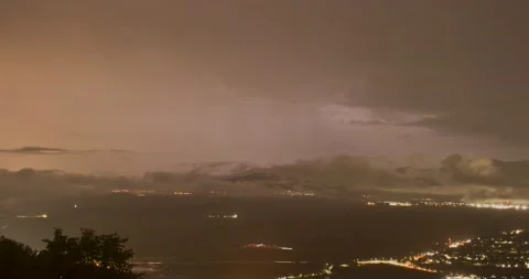 Night time lapse of summer storm approaching Stock Footage 219690037