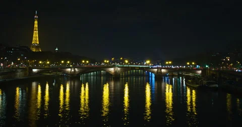Night time-lapse Tour Eiffel Stock Footage 144674588