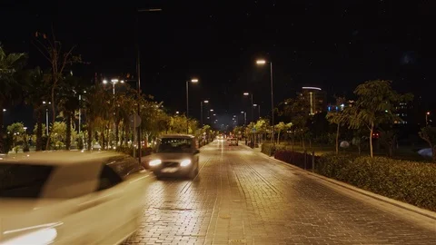 Night Time Lapse View Of Traffic Vidéo 120597440