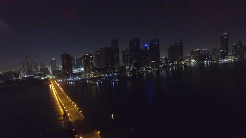Night time in Miami Bizarre Stock Footage 153346521