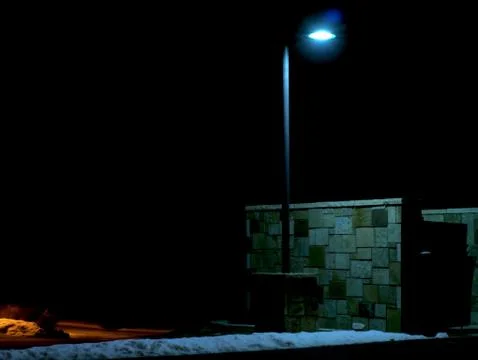 Night Time Mixed Lighting Wall Foto stock