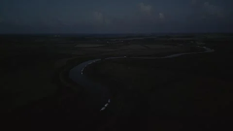 Night Time on River Stock Footage 272762763