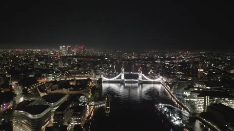 Night time river views sensational Stock Footage 280787767