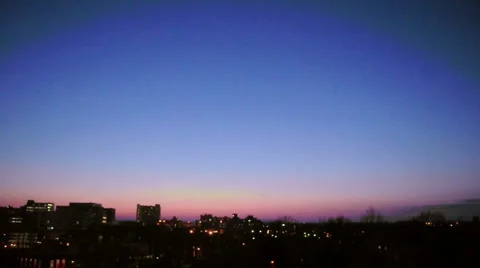 Night Time Sky City Video stock 1234958