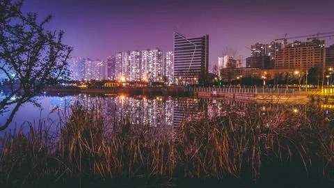Night time Skyline Stock Photos