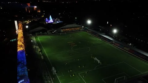 Night Time Soccer Practice Stockbeeldmateriaal 229129986