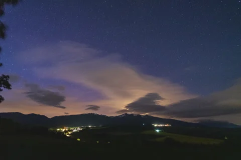 Night time timelapse with 2nd stage of SpaceX Falcon 9 rocket. Stock Footage 276954302