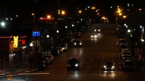 Night Time Timelapse Big City Tulsa Oklahoma 11 24 2024 Stockbeeldmateriaal 293258473