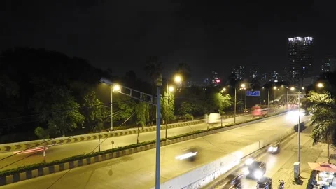 Night time traffic, Mumbai 스톡 동영상 248473658