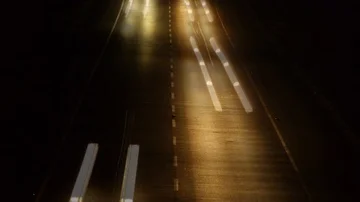 Night Time Traffic Timelapse, Slow Shutter Speed Video stock 85547995