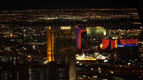 Night time in Vegas Stock Footage 101825601