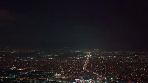 Night time view a city with a. Stock Footage 284667241