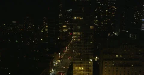 Night timelapse of 8th Ave and New York City 5K Video stock 10821532